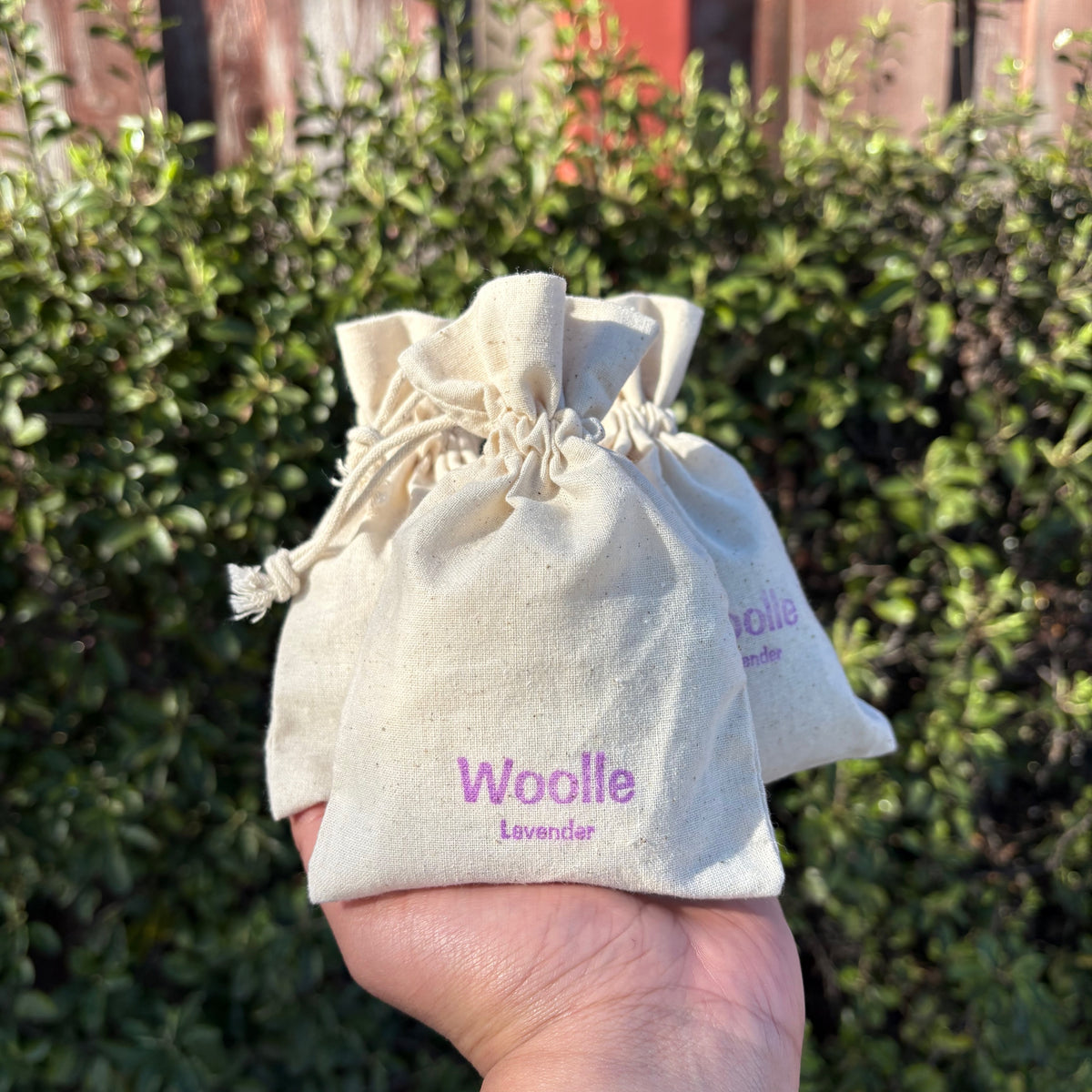 Woolle Organic Lavender Sachets, pack of 6, natural moth deterrent for closets and drawers